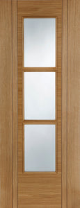 Mendes Capri 3 Light Glazed Oak Door - Pre Finished