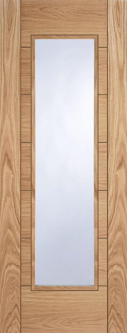 Mendes Corsica 1 Light Glazed Oak Door - Pre Finished