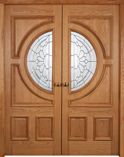 Mendes Oak Empress External Door Pair - Unfinished