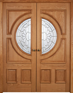 Mendes Oak Empress External Door Pair - Unfinished