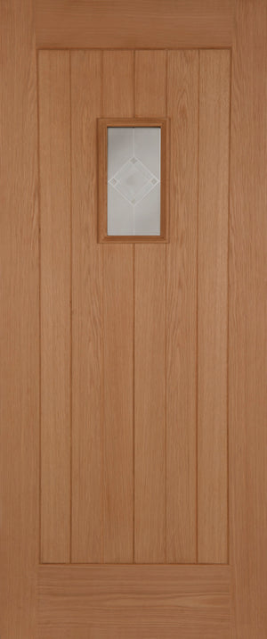 Mendes Oak Hillingdon Thermal Part L External Door - Unfinished