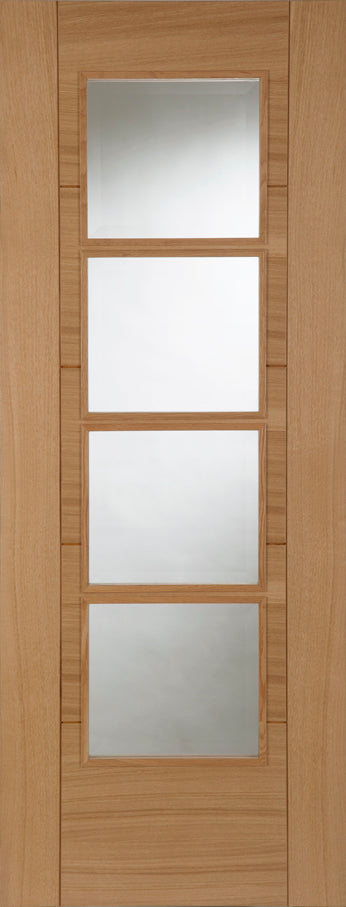 Mendes ISEO Deluxe Quarter Cut Glazed Central 4 Light - Pre Finished