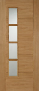 Mendes ISEO Deluxe Quarter Cut Offset 4 Light Internal Door - Pre Finished