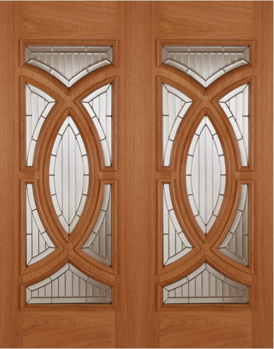 Mendes Oak Majestic External Door Pair - Unfinished