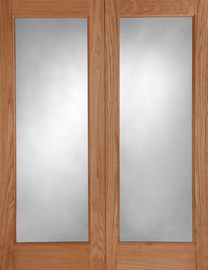 Mendes Oak Pattern 20 Door Pair - Unfinished
