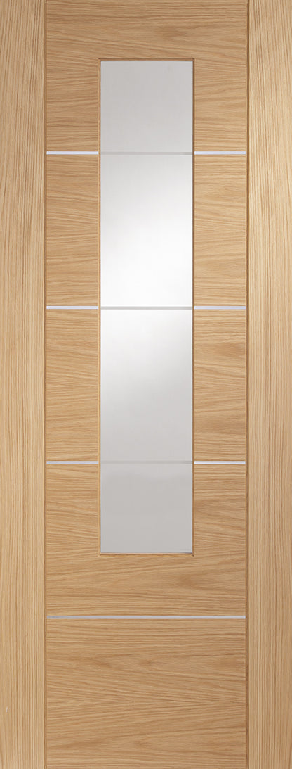 XL Joinery Portici Clear Glazed Internal Oak Door - Pre Finished