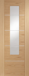 XL Joinery Portici Clear Glazed Internal Oak Door - Pre Finished