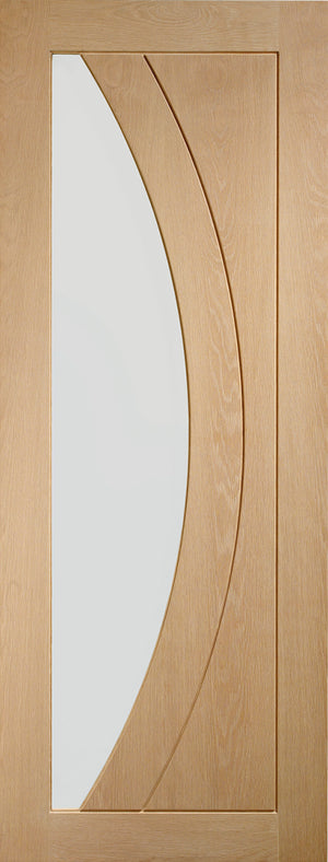 XL Joinery Salerno Clear Glazed Decorative FD30 Fire Door - Unfinished