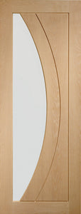 XL Joinery Salerno Clear Glazed Decorative Internal Oak Door - Unfinished