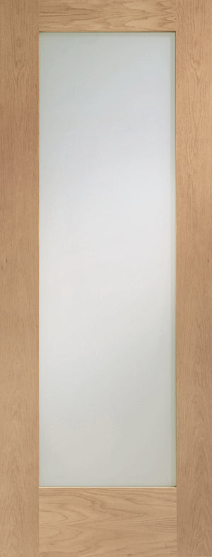 XL Joinery Pattern 10 Oak Clear Glazed FD30 Fire Door - Unfinished