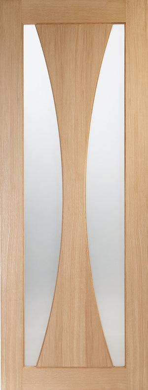 XL Joinery Verona Oak Clear Glazed FD30 Fire Door - Unfinished