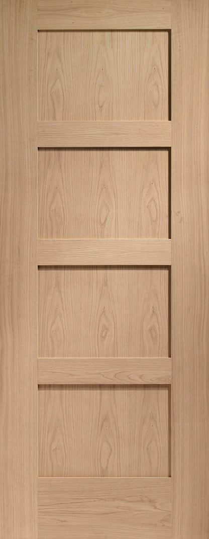 XL Joinery Shaker 4 Panel Internal Oak Door - Pre Finished