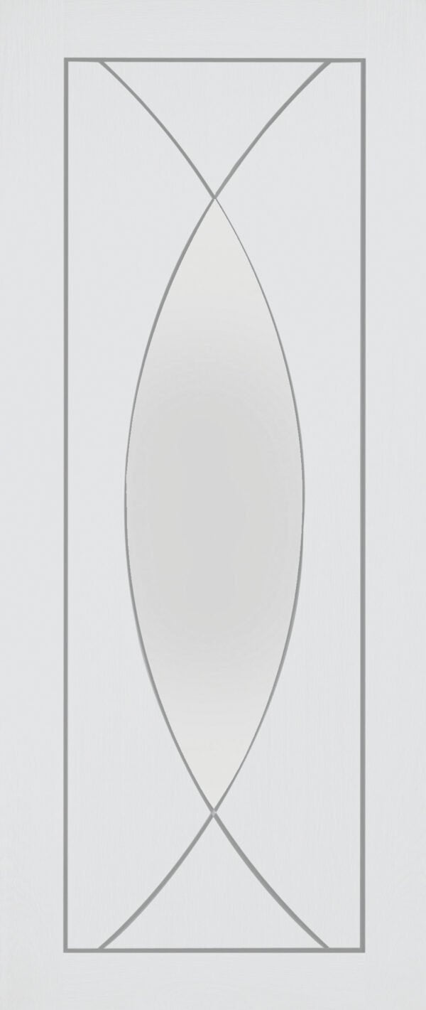 XL Joinery Pesaro Clear Glazed White Primed Internal Door
