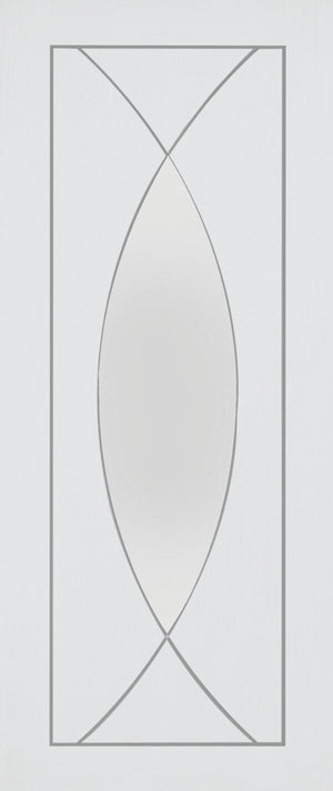 XL Joinery Pesaro Clear Glazed White Primed Internal Door