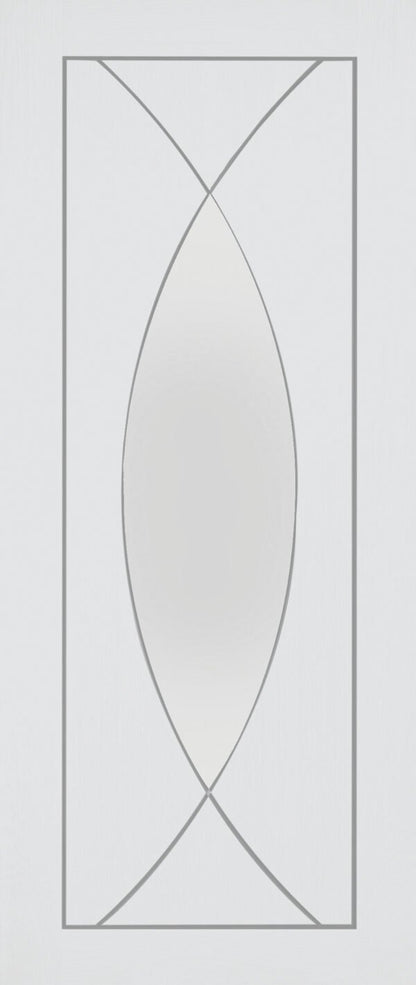XL Joinery Pesaro Clear Glazed White Primed Internal Door