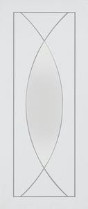 XL Joinery Pesaro Clear Glazed White Primed Internal Door