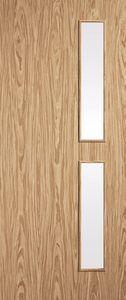 LPD Oak Flush 16G Glazed FD30 Fire Door - Pre Finished