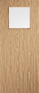 LPD Oak Flush 1G Glazed FD30 Fire Door - Pre Finished
