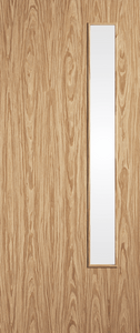 LPD Oak Flush 20G Glazed FD30 Fire Door - Pre Finished