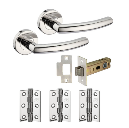 JB Kind Raven Rounded Polished Door Handle Pack