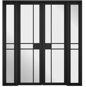 LPD Greenwich W6 Clear Glazed Crittall Style Black Internal Room Divider - Pre Finished