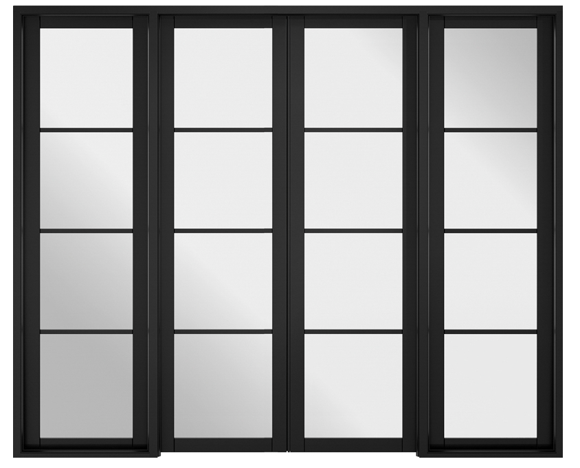 LPD Soho W8 Clear Glazed Crittall Style Black Internal Room Divider - Pre Finished