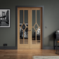 LPD Reims W4 Clear Glazed Oak Internal Room Divider - Pre Finished