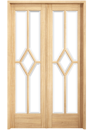 LPD Reims W4 Clear Glazed Oak Internal Room Divider - Pre Finished