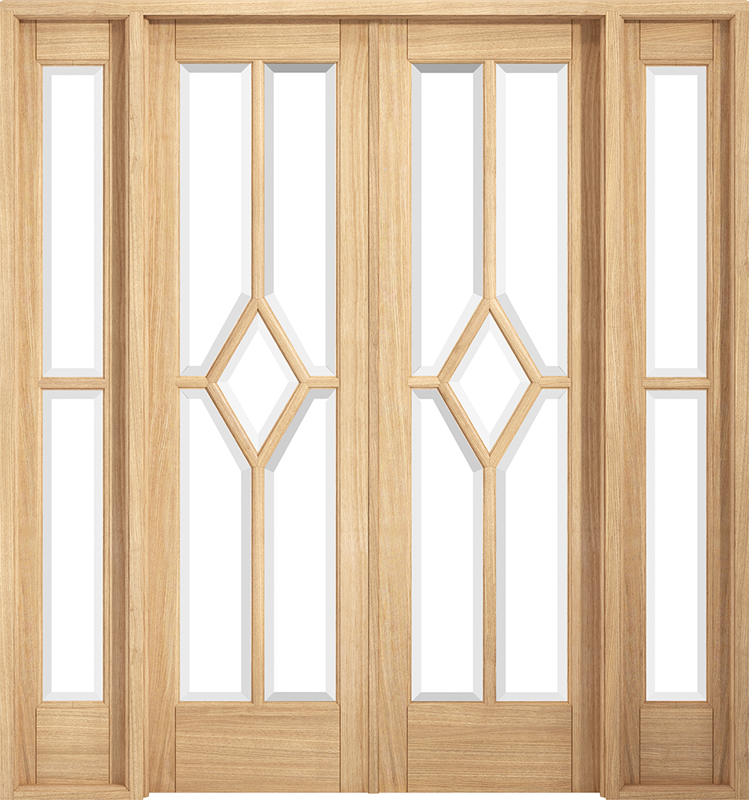 LPD Reims W6 Clear Glazed Oak Internal Room Divider - Pre Finished