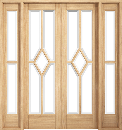 LPD Reims W6 Clear Glazed Oak Internal Room Divider - Pre Finished