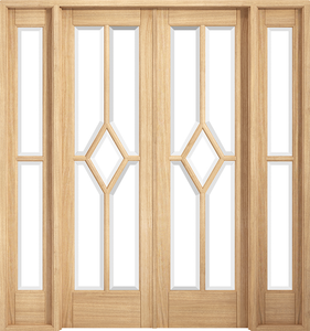 LPD Reims W6 Clear Glazed Oak Internal Room Divider - Pre Finished