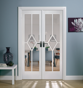 LPD Reims W4 Clear Glazed White Primed Internal Room Divider