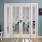 LPD Reims W6 Clear Glazed White Primed Internal Room Divider