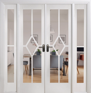 LPD Reims W6 Clear Glazed White Primed Internal Room Divider