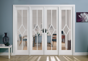 LPD Reims W8 Clear Glazed White Primed Internal Room Divider