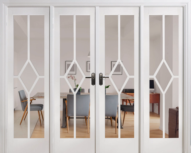 LPD Reims W8 Clear Glazed White Primed Internal Room Divider