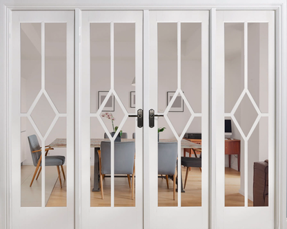 LPD Reims W8 Clear Glazed White Primed Internal Room Divider