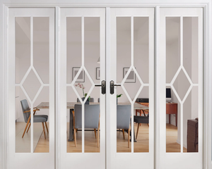 LPD Reims W8 Clear Glazed White Primed Internal Room Divider