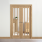 LPD Lincoln W4 Clear Glazed Oak Internal Room Divider - Unfinished