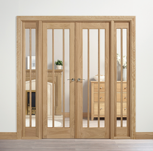 LPD Lincoln W6 Clear Glazed Oak Internal Room Divider - Unfinished