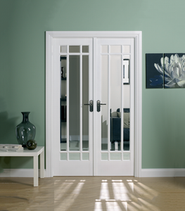 LPD Manhattan W4 Clear Glazed White Primed Internal Room Divider