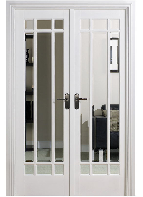 LPD Manhattan W4 Clear Glazed White Primed Internal Room Divider