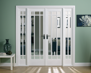 LPD Manhattan W6 Clear Glazed White Primed Internal Room Divider