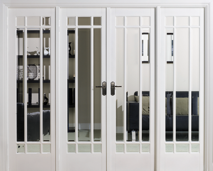 LPD Manhattan W8 Clear Glazed White Primed Internal Room Divider