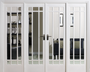 LPD Manhattan W8 Clear Glazed White Primed Internal Room Divider