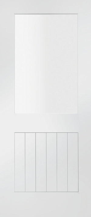 XL Joinery Suffolk Clear Glazed White Primed FD30 Fire Door