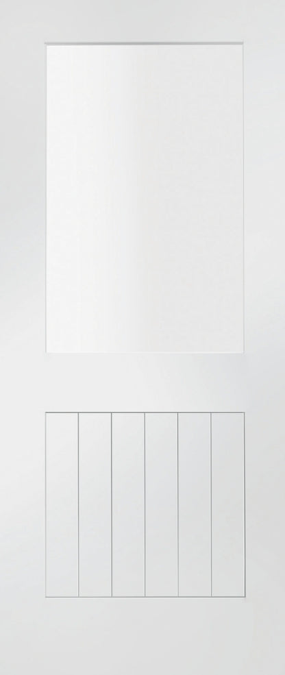 XL Joinery Suffolk Clear Glazed White Primed Internal Door