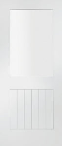 XL Joinery Suffolk Clear Glazed White Primed Internal Door