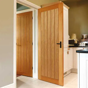 JB Kind Thames Oak 5 Panel Veneered Door - Pre Finished