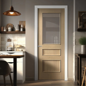 LPD Toledo Glazed Traditional Oak Internal Door - Pre Finished
